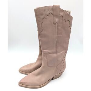 Marc Fisher Hilaria Pointed Toe Western Boots Women's Taupe Size US7.5M EU38